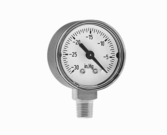 single scale with bottom connection pressure gauge