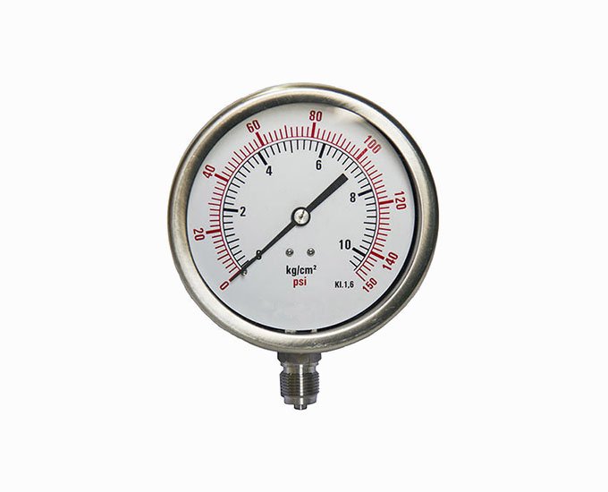 2“ 2.5“, 4”，6“ Dry radial Full SS304 double scale pressure gauge