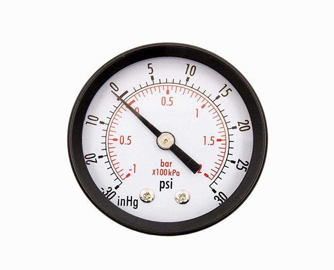 2 Dial Utility Vacuum Pressure Gauge for Air Compressor Water Oil Gas