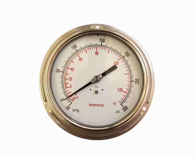 6” Dial Ammonia Gauges