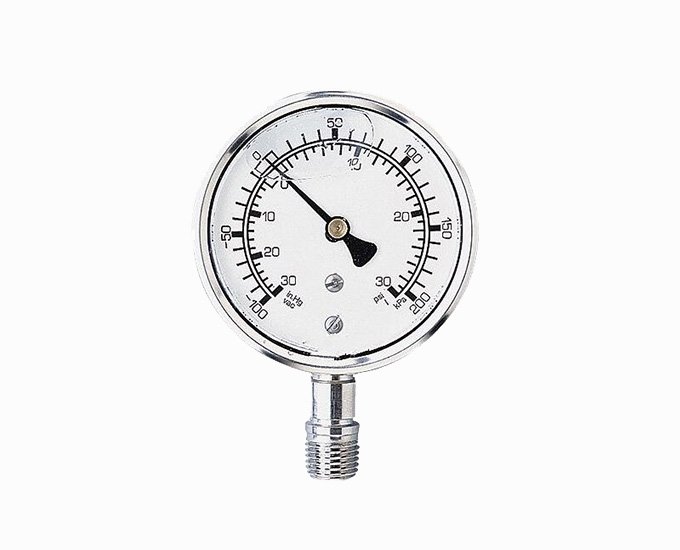 0 to 60 psi and 0 to 400 kPa Dual-Scale Pressure Gauge, Bottom Connection 