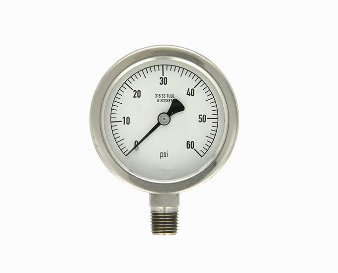 SS316 single scale radial pressure  gauge