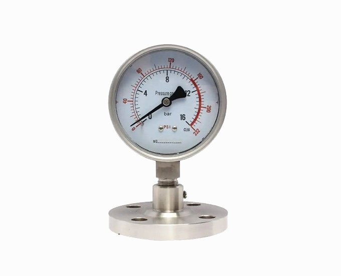 Diaphragm Seal Pressure Gauge with flange