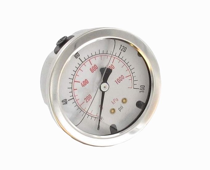 2“ 2.5“, 4”，6“ Dry axial  Full SS304 double scale pressure gauge