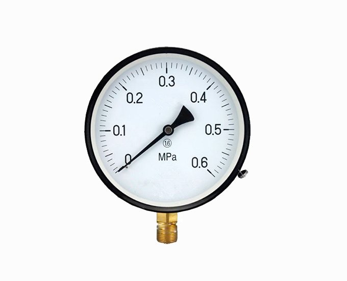 2” Single scale Radial black steel general pressure gauge brass  connection