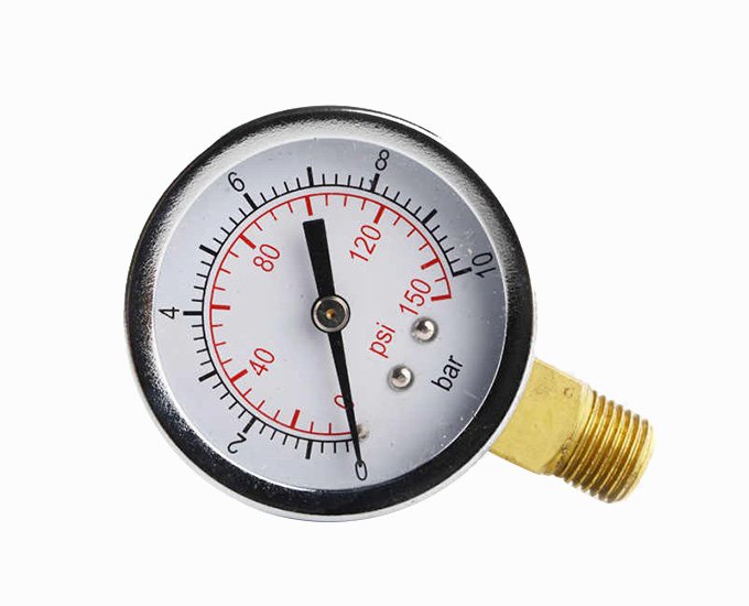 2“ double scale Radial black steel general pressure gauge brass  connection