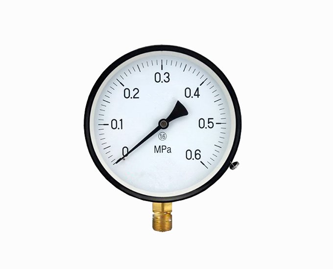 2.5” Single scale Radial black steel general pressure gauge brass  connection