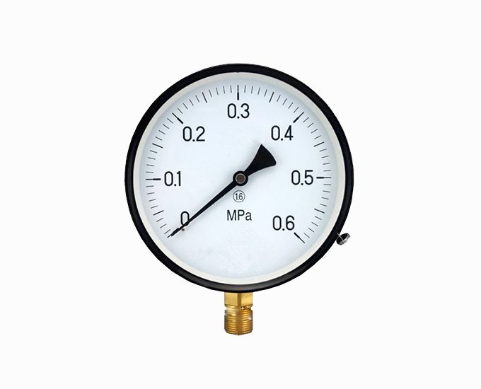 1.5” Single scale Radial black steel general pressure gauge brass  connection