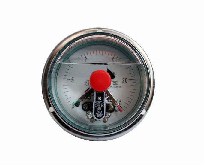 shock-resistant electric contact pressure gauge