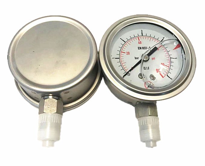 Oil-Filled SS304 single scale radial pressure gauge